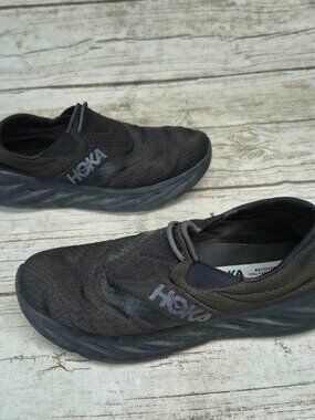 Hoka One One M Ora Recovery Shoe 2 Black Slip On Comfort Sneakers Mens Size 9
